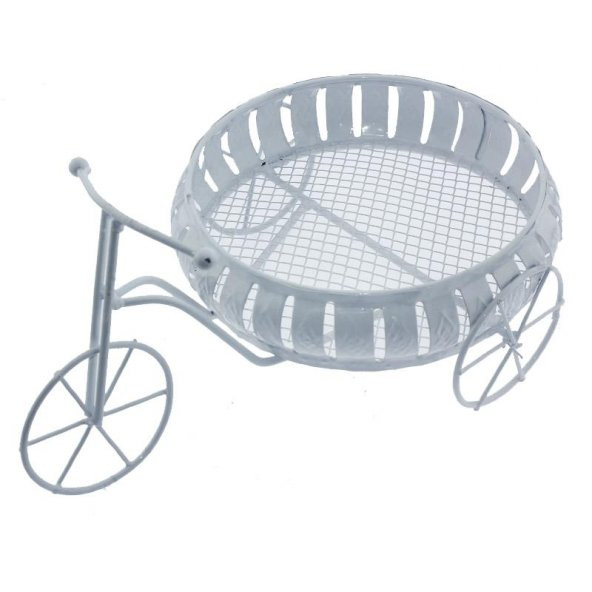 1 Adet 19x30cm Yuvarlak Sepetli Desenli Metal Bisiklet ürün görseli 1