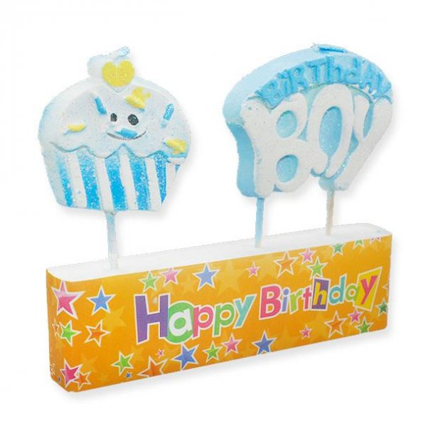 2li Doğumgünü Mum Cupcakeli ürün görseli 1