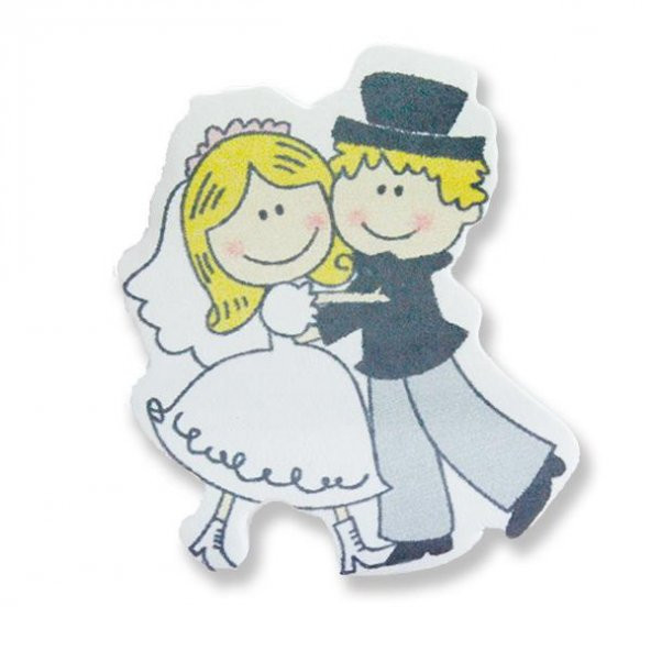 Ahşap Sticker Dans Eden Gelin Damat 12 Adet ürün görseli 1