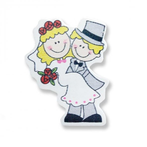 Ahşap Sticker Damadın Kucağında Gelin 12 Adet ürün görseli 1