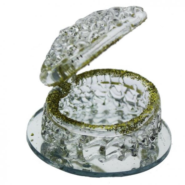 12 Adet Kristal Cam Midye Simli - Resim 6