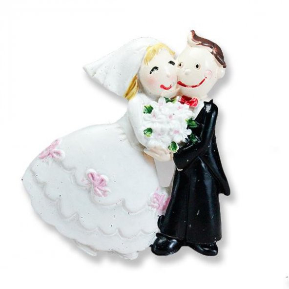 12 Adet Çiçekli Gelin Damat Biblo ürün görseli 1
