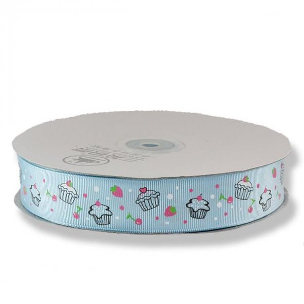 2,5cm X 50m Cupcake Motifli Grogren Kurdela ürün görseli 1