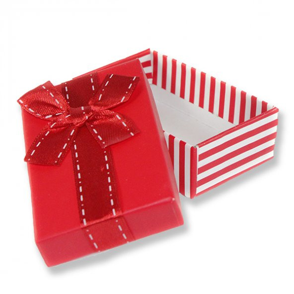 12 Adet Fiyonklu Çizgili Dikdörtgen Karton Kutu 5x8cm ürün görseli 1