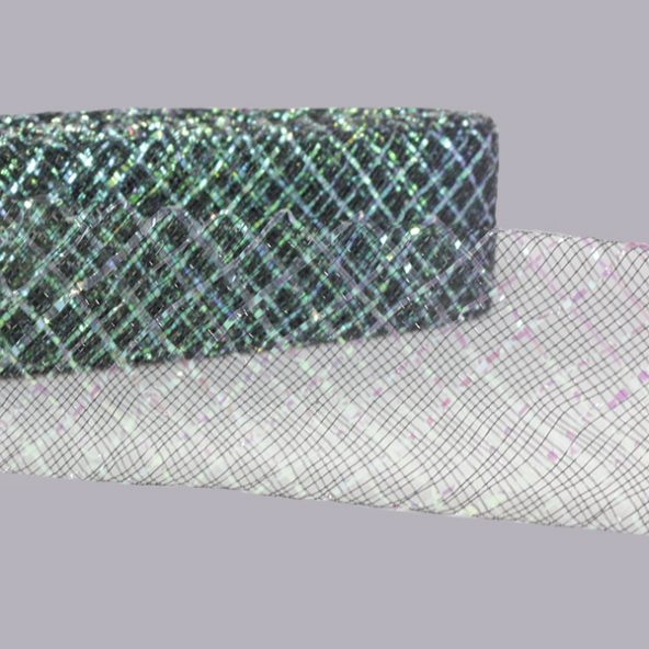 4,5cm X 25metre Simli Baklavalı Gren Esnek Kurdela ürün görseli 1