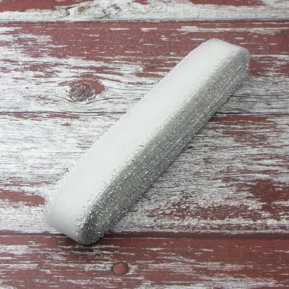 4,5cm X 25metre Simli Gren Esnek Kurdela Gelinlik Abiye ürün görseli 1