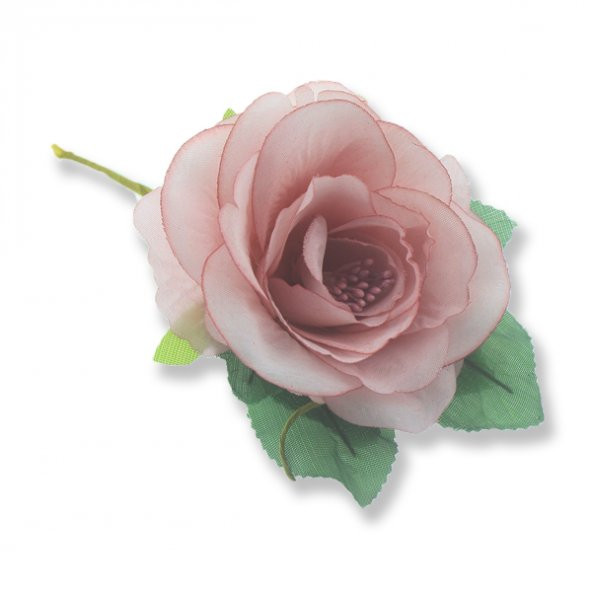4 Adet 5,5cm Kumaş Çiçek Gül - Resim 4