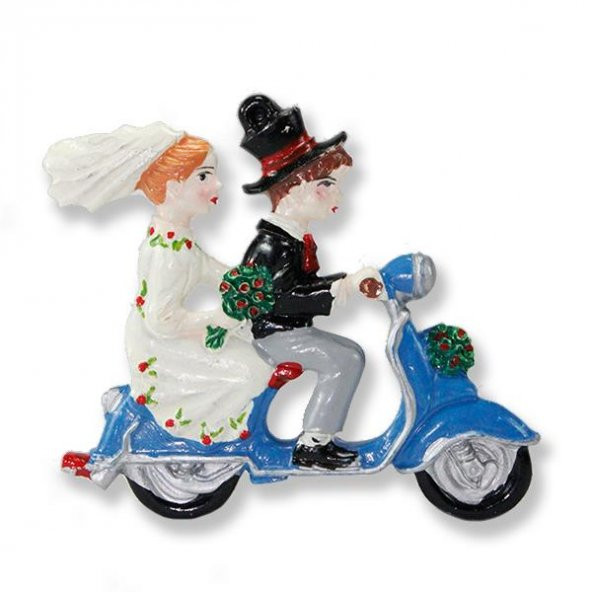 12 Adet Scooter Motorda Gelin Daman Biblo ürün görseli 1