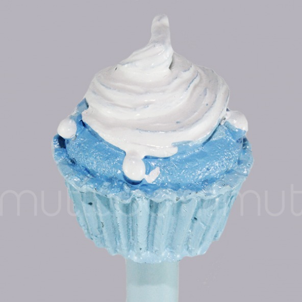 12 Adet Kremalı Cupcake'li Kurşun Kalem - Resim 3