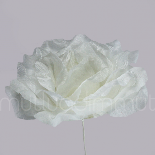 6 Adet 10cm  Kumaş Gül Çİçek - Resim 6