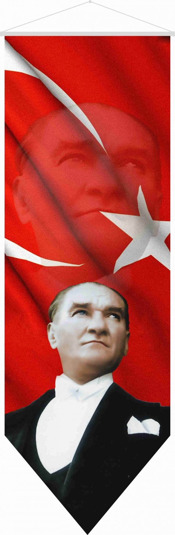 Atatürk Resmi Saten Kumaş 50x150 ürün görseli 1