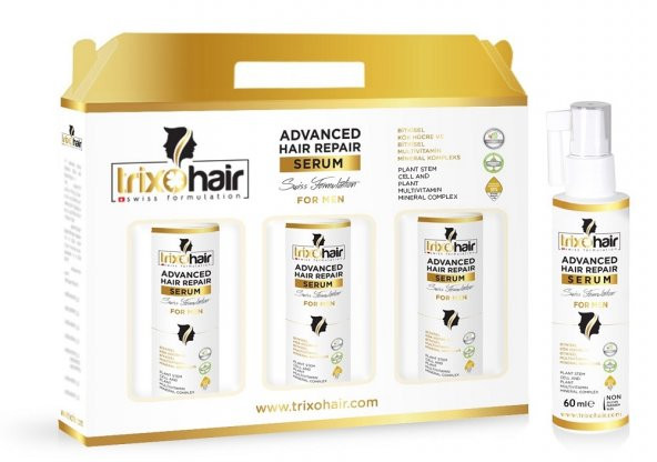 Trixohair Saç Dökülmesine Karşı Saç Bakım Serumu Erkekler İçin - 60 ml x3 Adet ürün görseli 1