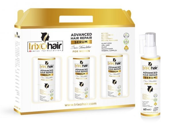 Trixohair Saç Dökülmesine Karşı Saç Bakım Serumu Kadınlar İçin - 60 ml x 3 Adet ürün görseli 1