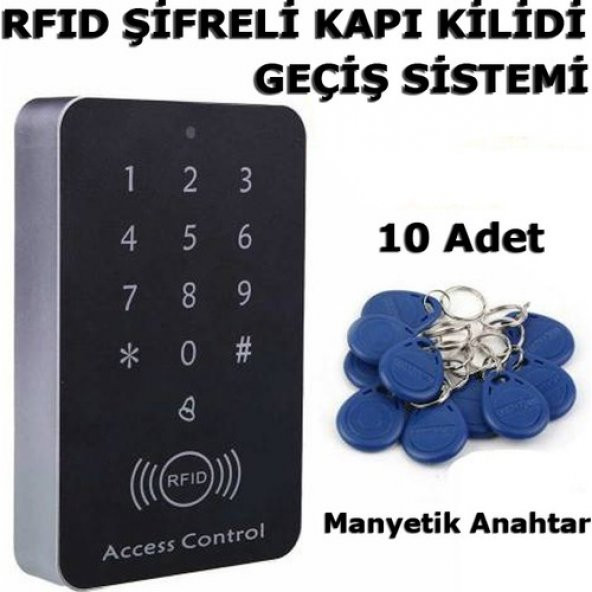 RFID Şifreli Kapı Kilidi Kartlı Geçiş Göstergeç Sistemi + 10 Adet ürün görseli 1