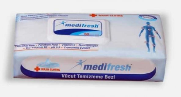 Medifresh Vücut Temizleme Bezi 50 lık Paket ürün görseli 1