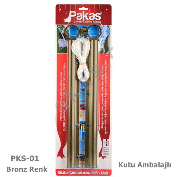 Pakas Balkon Çamaşır Kurutma Askısı Yuvarlak Küpeşte Pks 01 Bronz ürün görseli 1