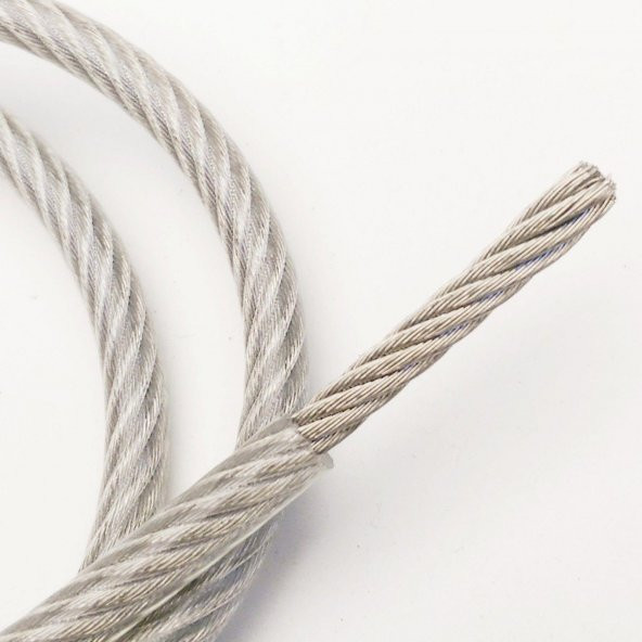Adelinspor 5 mm PVC Kaplı Çelik Halat ( İzoleli,İç 3 mm) 50 m ürün görseli 1