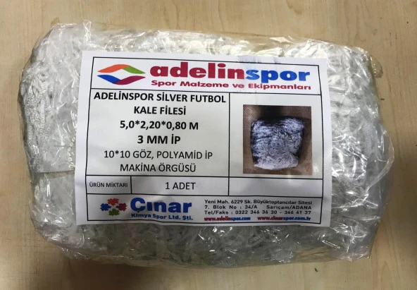 Adelinspor Silver Futbol Kale Filesi 5,0*2,20*0,8 m ürün görseli 1