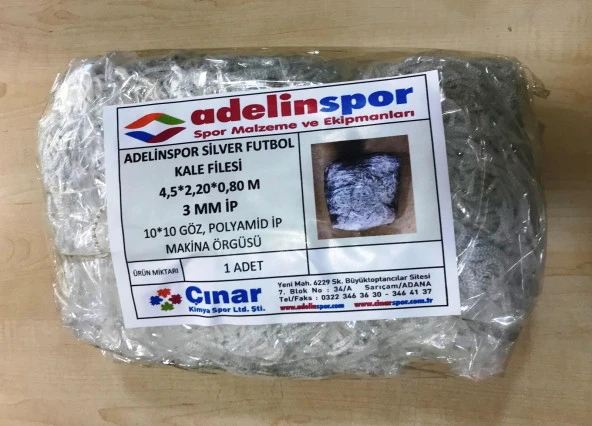 Adelinspor Silver Futbol Kale Filesi 3,5*2,20*0,8 m ürün görseli 1