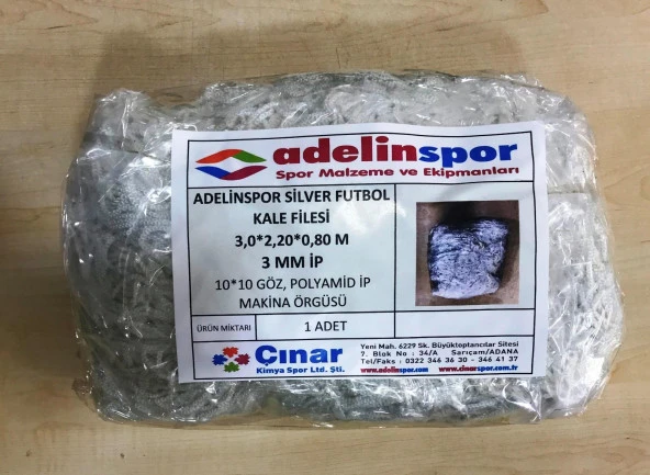 Adelinspor Silver Futbol Kale Filesi 3,0*2,20*0,8 m ürün görseli 1