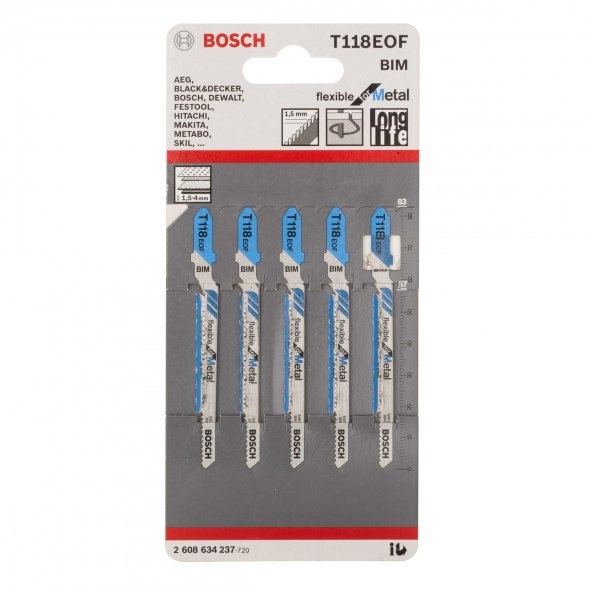 Dekupaj Testeresi Biçaklari T 118 Eof 5 Li 2608634237 ürün görseli 1