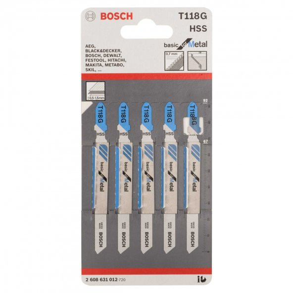 Dekupaj Testeresi Biçaklari T 118 G 5 Li 2608631012 ürün görseli 1