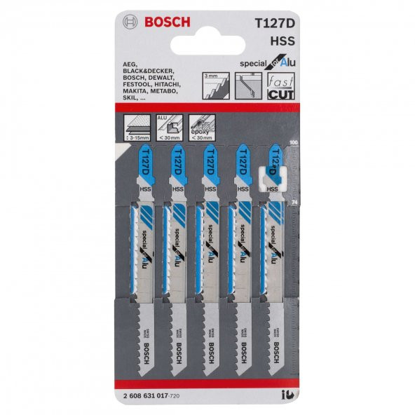 Dekupaj Testeresi Biçaklari T 127 D 5 Li 2608631017 ürün görseli 1