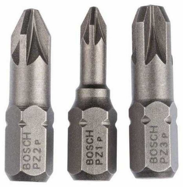 Vidalama Uçlari 3 Parça Extrahard Pz1/2/3X25 Mm 2607001753 ürün görseli 1