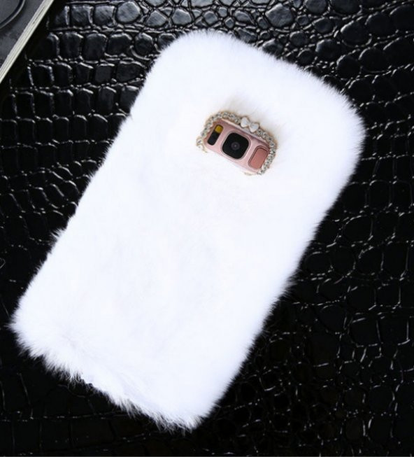 Galaxy S8 Düz Renkli Peluş Kapak - Resim 2