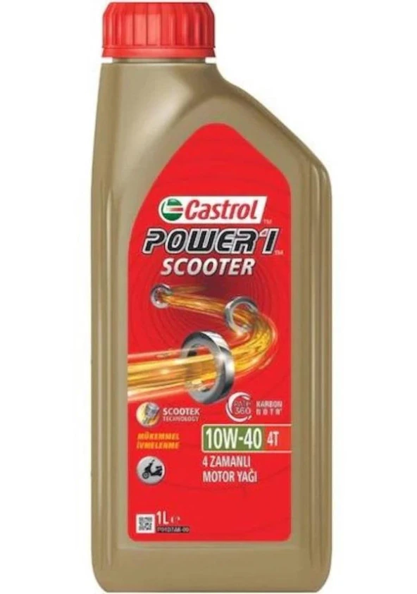 CASTROL POWER 1 SCOOTER 4T 10W40 - 1 LİTRE ürün görseli 1