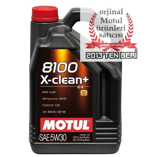 MOTUL 8100 X-CLEAN+ 5W30 - 5 LİTRE ürün görseli 1