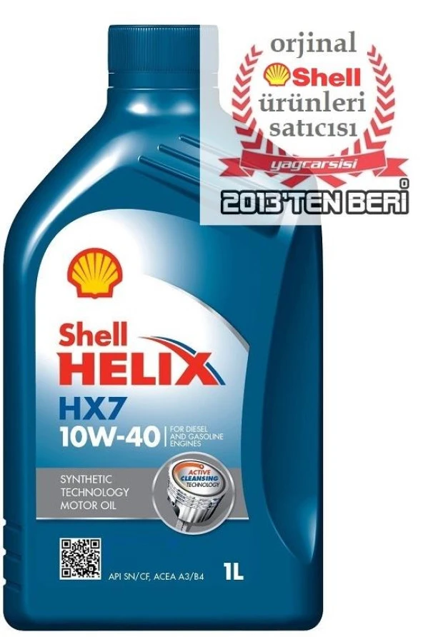 SHELL HELİX HX7 10W40 - 1 LİTRE ürün görseli 1