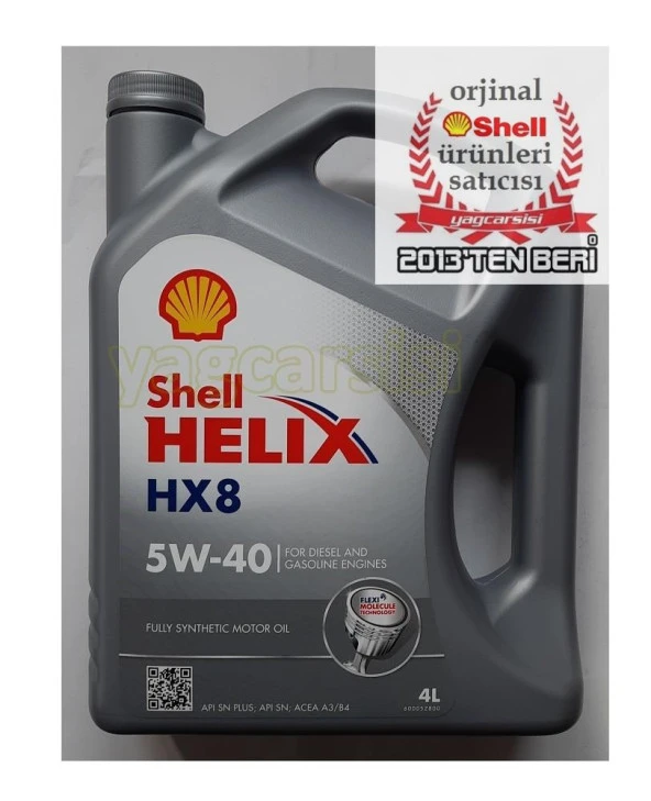 SHELL HELİX HX8 5W40 - 4 LİTRE ürün görseli 1