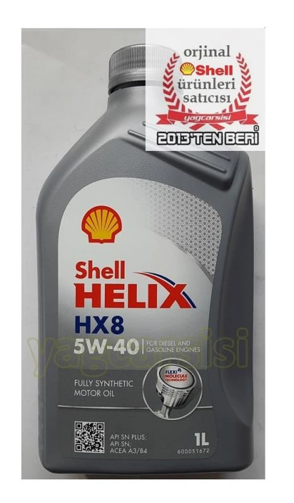 SHELL HELİX HX8 5W40 - 1 LİTRE ürün görseli 1