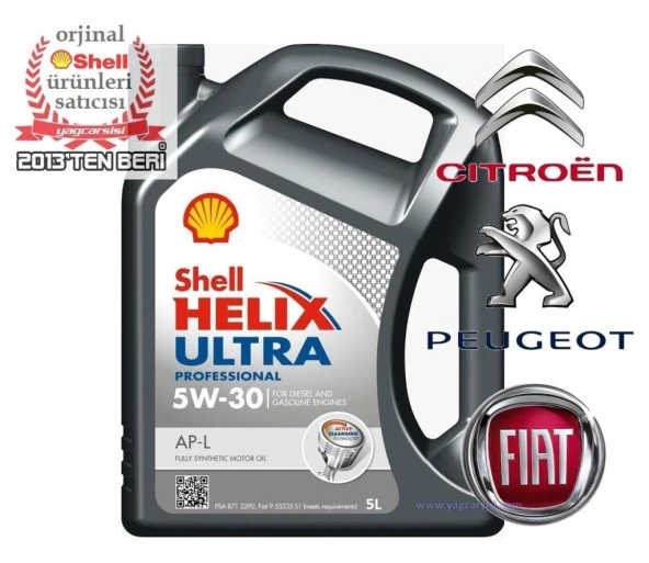 SHELL HELİX ULTRA AP-L 5W30 - 5 LİTRE ACEA C2 DPF ONAYLI ürün görseli 1