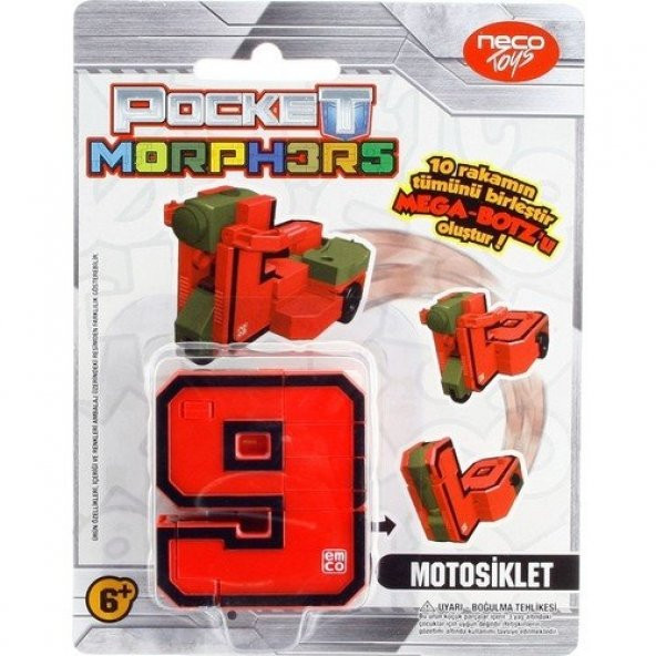 Pocket Morphers Dönüşebilen Numaralar - Motosiklet - 9 - Resim 2