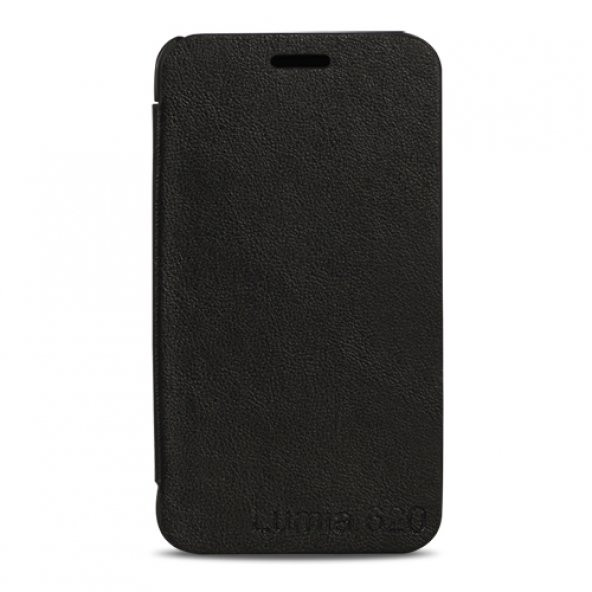 Nokia Lumia 620 Flip Case Kılıf Siyah ürün görseli 1