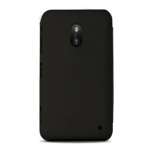 Nokia Lumia 620 Flip Case Kılıf Siyah - Resim 2