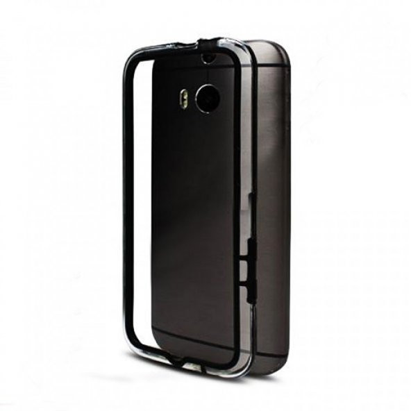 HTC One M8 Bumper Çerçeve Kılıf Siyah ürün görseli 1