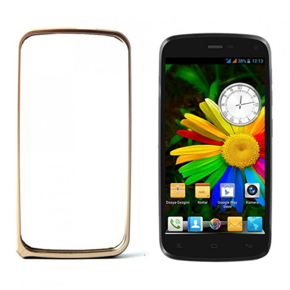 General Mobile Discovery E3 Bumper Çerçeve Kılıf Gold ürün görseli 1