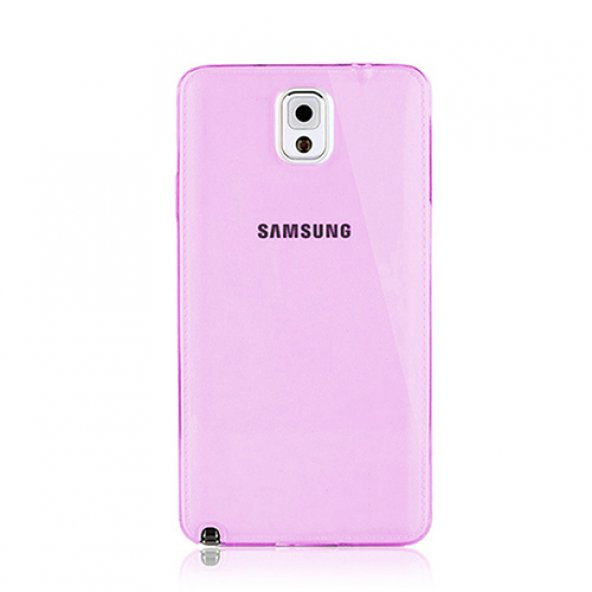 Samsung Galaxy Note 4 (N910) Kılıf Soft Silikon Şeffaf-Pembe Arka Kapak ürün görseli 1