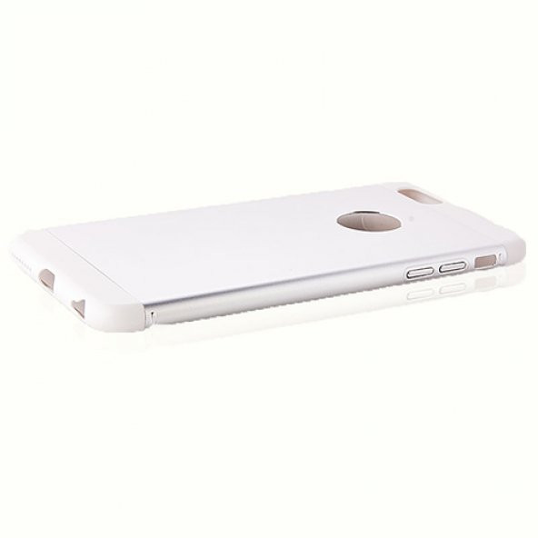 iPhone 6 Plus 3in1 Metal Arka Kapak Beyaz - Resim 2