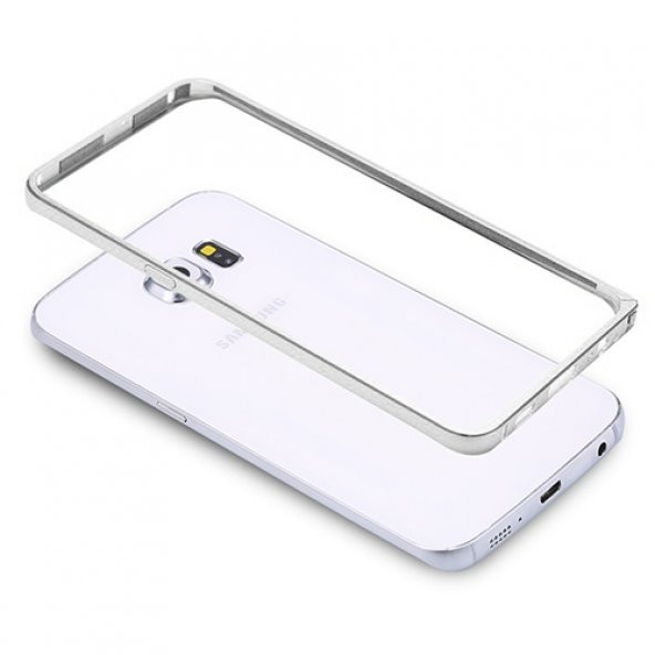 Samsung S6 G920 Bumper Çerçeve Kılıf Gri ürün görseli 1