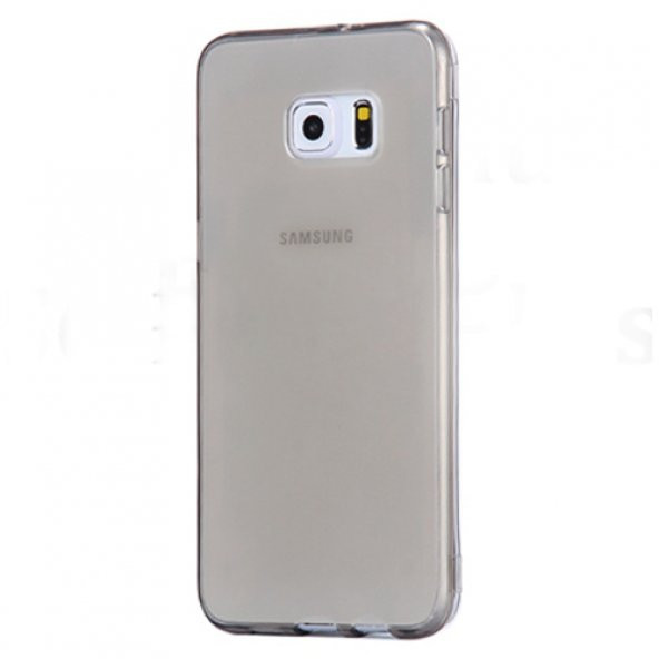 Samsung Galaxy S6 (G920) Kılıf Soft Silikon Şeffaf-Siyah Arka Kapak ürün görseli 1