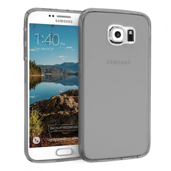 Samsung Galaxy Note 5 EDGE Kılıf Soft Silikon Şeffaf-Siyah Arka Kapak ürün görseli 1