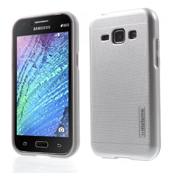 Samsung Galaxy J1 Kılıf Motomo Sert Arka Kapak Gri ürün görseli 1