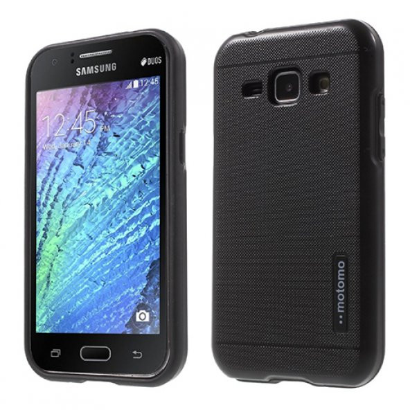 Samsung Galaxy J1 Ace Kılıf Motomo Sert Arka Kapak Siyah ürün görseli 1
