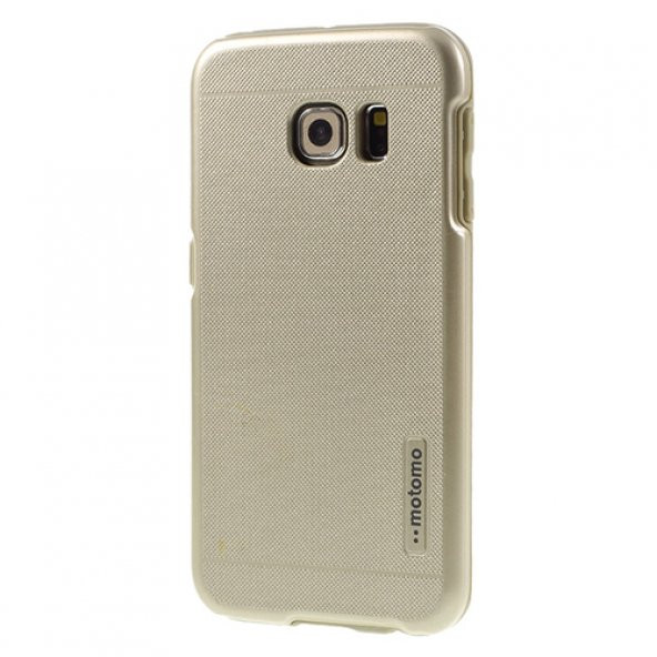 Samsung Galaxy S6 G920 Kılıf Motomo Sert Arka Kapak Gold ürün görseli 1