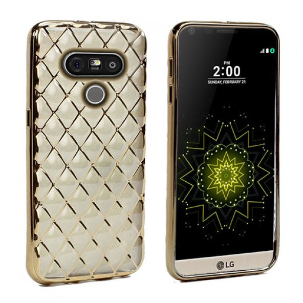 FitCase Laser LG G5 H850 Baklava Desenli Gold ürün görseli 1