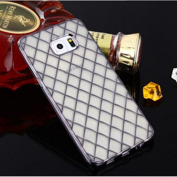 FitCase Laser Samsung S6 (G920) Baklava Desenli Silver ürün görseli 1